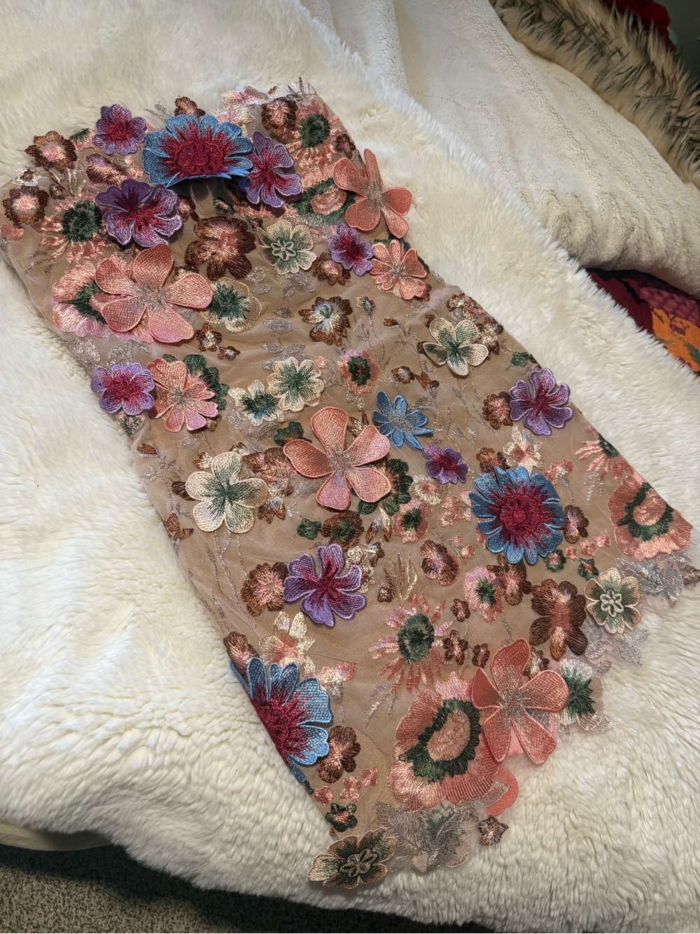 Mew Mews Strapless Floral Mini Dress in Multi-Color - Picture 5 of 13